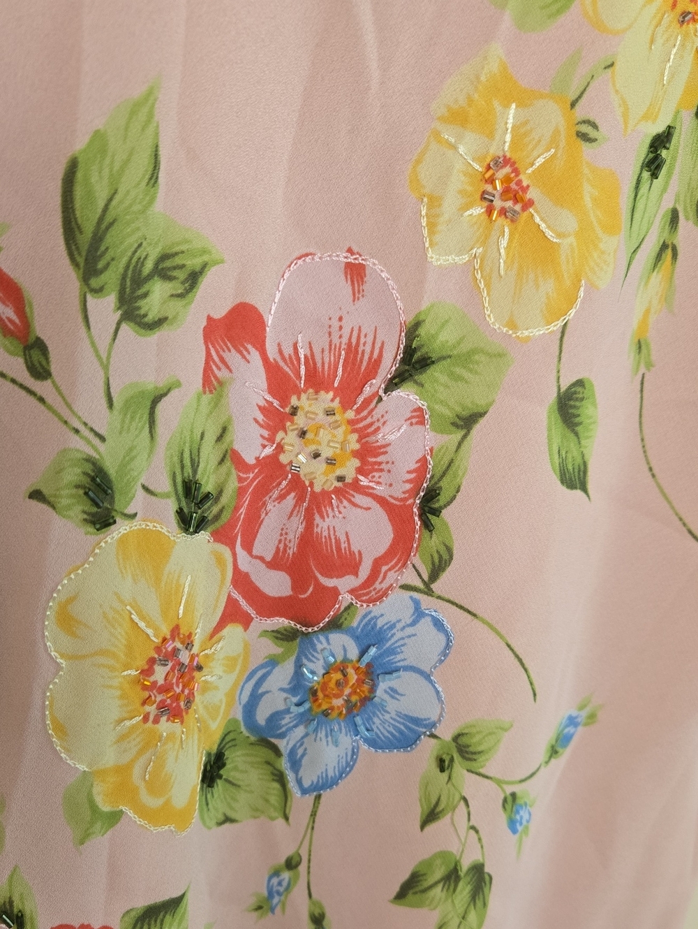 Chadwick's Pink Floral Maxi Skirt Vintage Cottagecore Romantic Garden Party - Picture 4 of 11